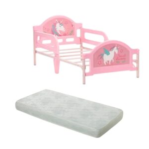 Unicorn Toddler Bed With Mattress – Pink (Single Bed)